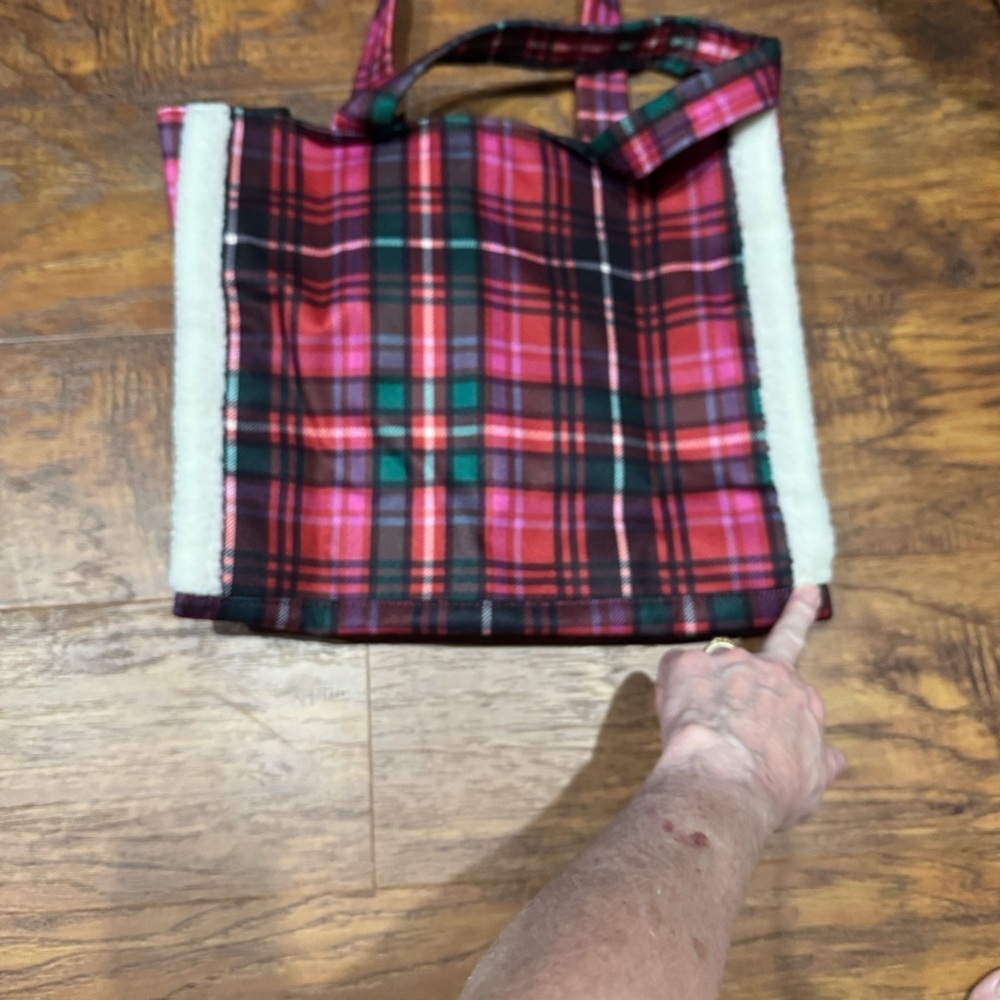 Victoria's Secret Tartan Tote - Red, Green, Black - Picture 2 of 2